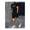 Erkek Paris Jetaime Baskılı T-shirt-Şort Takım