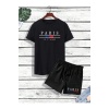 Erkek Paris Jetaime Baskılı T-shirt-Şort Takım