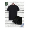 Erkek Paris Jetaime Baskılı T-shirt-Şort Takım