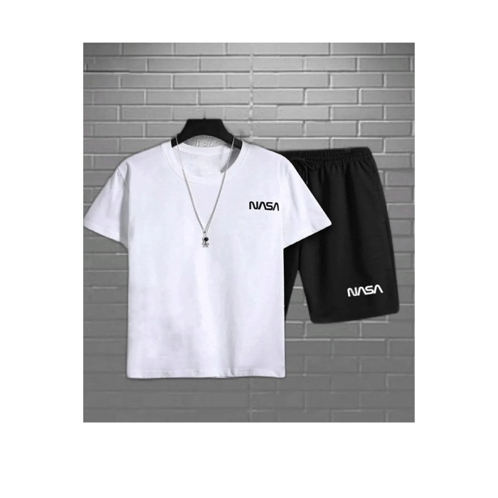 2li Nasa Şort T-shirt Takım Siyah Takım NASASORTTSHIRT