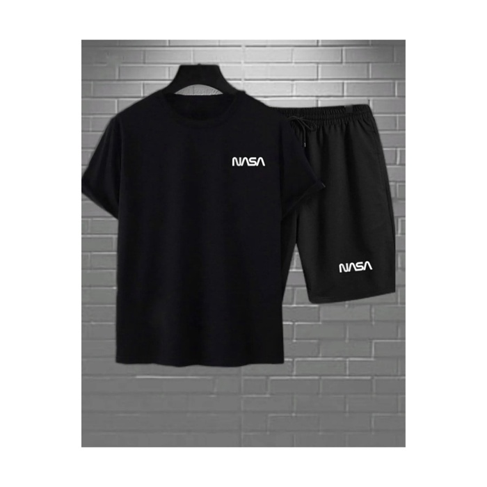 2li Nasa Şort T-shirt Takım Siyah Takım NASASORTTSHIRT