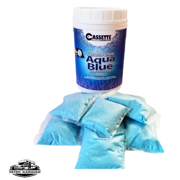 CASSETTE CHEMICALS Karavan Tekne Tuvalet Kimyasalı Aqua Blue Suda Çözünebilir Paket Kasetli Portatif Tuvalet Atık Parçalayıcı Koku Giderici