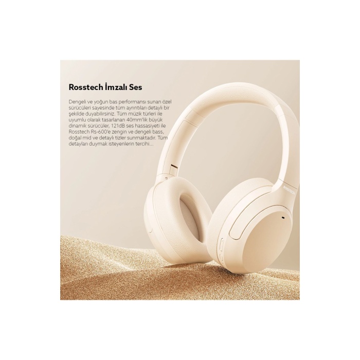 Sounparty Rs-600 ANC Mikrofonlu Bluetooth 5.3 Kulaküstü Kulaklık- ANC-ENC 20 Saat Kullanım
