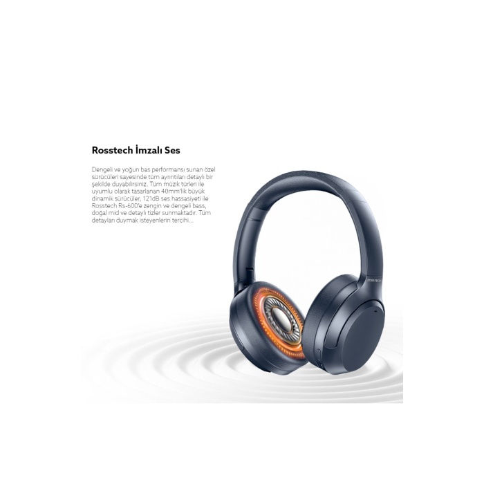 Sounparty Rs-600 ANC Mikrofonlu Bluetooth 5.3 Kulaküstü Kulaklık- ANC-ENC 20 Saat Kullanım