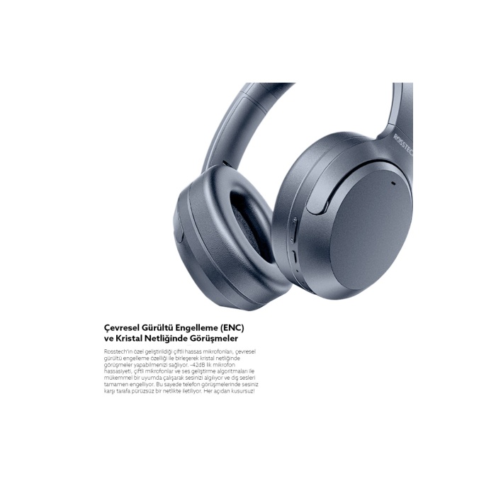 Sounparty Rs-600 ANC Mikrofonlu Bluetooth 5.3 Kulaküstü Kulaklık- ANC-ENC 20 Saat Kullanım