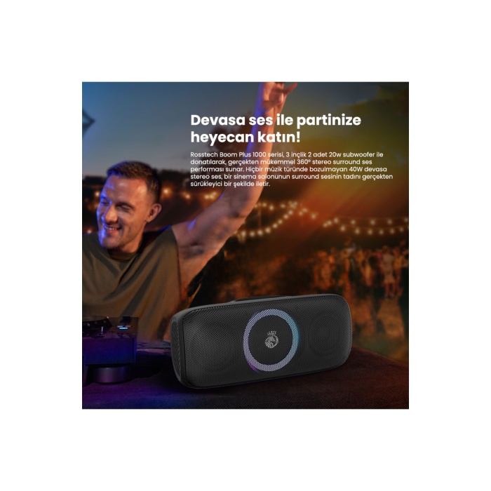 Rosstech Soundparty Boom Plus 1000 Party Hoparlör