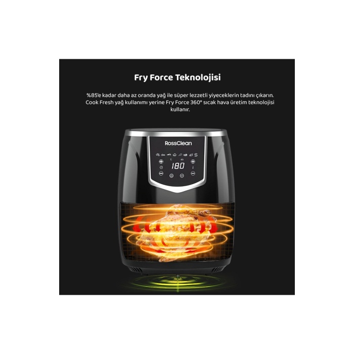 Cook Fresh 5,5l Dijital Airfryer Fritöz