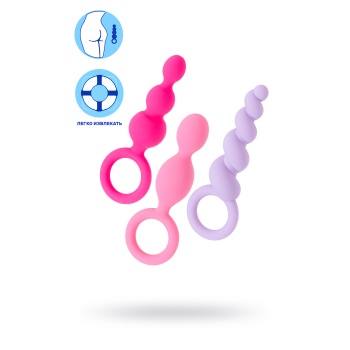 Satisfyer Booty Call (set of 3) Anal Plug Seti, silikon, çeşitli, 13,5 cm