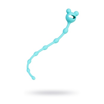 ToDo by Toyfa Froggy anal zinciri, silikon, mavi, 27,4 cm, Ø 1,4 cm