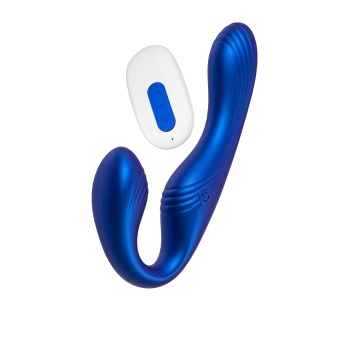 L’Eroina APP Ardee Kayışsız Strap-On – Uygulama ve Kumanda Kontrollü, Silikon, Mavi, 31 cm