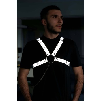 Karanlıkta Parlayan Reflektörlü Erkek Göğüs Kemer - APFTM95
