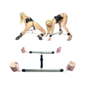 Fantezi Pembe Deri Seksi Borulu Yatak Kelepçesi BC5383