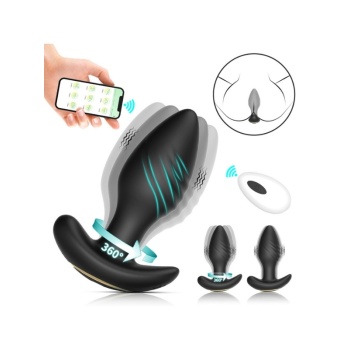 Censan Big Boat Anchor Swing – Telefon Kontrollü Titreşimli Anal Plug (Siyah)