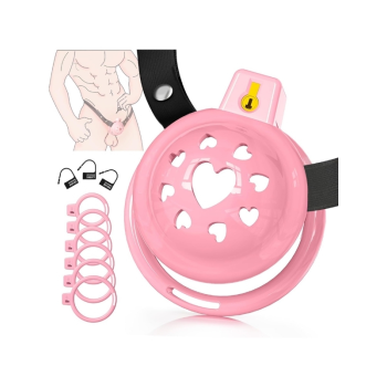 Censan Yumuşak Kalp Desenli Silikon Erkek Penis Kafesi