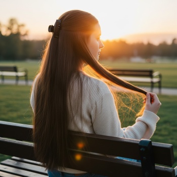 Fiber Sentetik Düz 8 Parça Çıt Çıt - Kahve Karamel