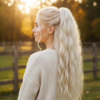 Tokalı Kabarık Dalgalı At Kuyruğu - Platin