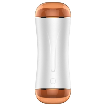 Censan Çift Taraflı Şarjlı Titreşimli Mastürbatör – Vajina &amp; Ağız | 10 Modlu Güçlü Titreşim | Su Geçirmez