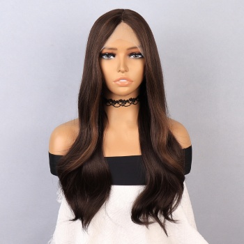 Kumral Dalgalı Işıltılı Tül Peruk