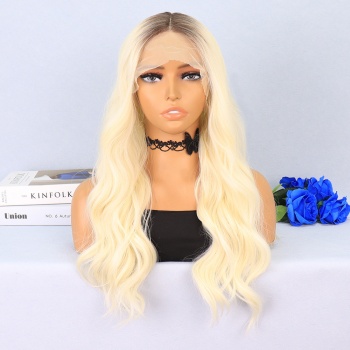 Kumral Platin Ombreli Fiber Sentetik Tül Peruk