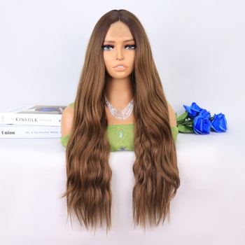 Koyu Kumral Açık Kumral Ombreli Tül Peruk