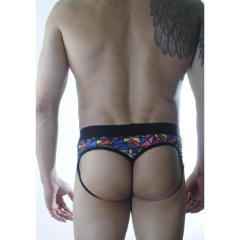 Erkek Renkli Desenli Fantezi Jockstrap
