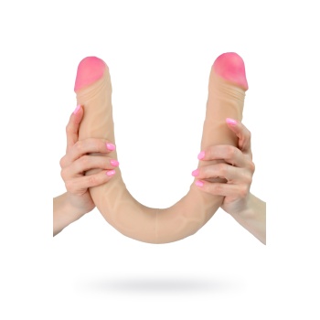 Lovetoy Neoskin Realistik Çift Taraflı Dildo, çap 51 mm, toplam uzunluk 555 mm
