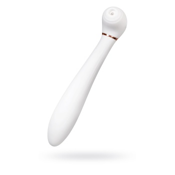 Flovetta by Toyfa Vakum stimülasyonlu vibratör Jasmine, silikon, beyaz, 23 cm