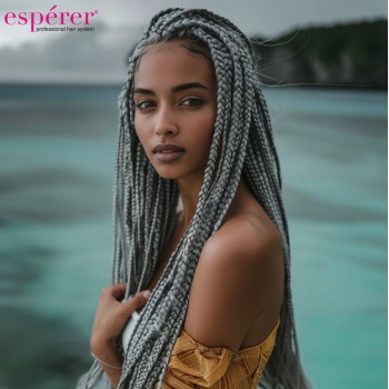 Sentetik Örgülük Saç Esperer 100 Gr. - Koyu Gri