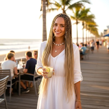 Afrika Örgüsü Ve Rasta İçin Sentetik Ombreli Saç - Küllü Balköpüğü / Platin