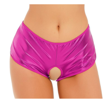 Fantezi Pembe Özel Bölgeleri Açık Parlak Külot BC0047