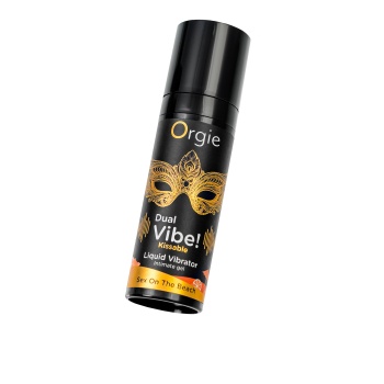 __Съедобный гель с эффектом вибрации Orgie DUAL VIBE!, со вкусом коктейля секс на пляже, 15 мл