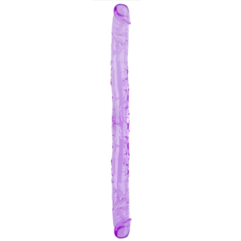 Censan Çift Taraflı Esnek Dildo 34 cm – Gerçekçi Dokulu Mor Renk