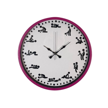 Censan Kamasutra Temalı (Pozizyonlu) Duvar Saati Pembe