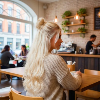 Fiber Sentetik Kabarık Dalgalı 8 Parça Çıt Çıt - Platin