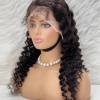 Gerçek Front Lace Tül Peruk - Derin Dalgalı - Doğal 65-70cm