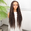 Afro Dalga Kumral Fiber Sentetik Tül Peruk