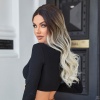Koyu Kestane Ombre/ Kumral Beyaz Platin Röfleli Tül Peruk