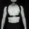 Seksi Deri Göğüs Ve Maske Harness - APFTM112