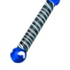 Sexus Glass Çift Taraflı Cam Dildo, mavi, 21 cm