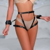 Şık Deri Kelepçeli Popo Saran Harness Takım - APFT1028
