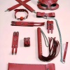 7li Fantezi Kırbaç Kelepçe Set, Kelepçe Takım, Ayak Kelepçesi, Kedi Maskesi - APFT1309