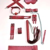 Kırbaç Kelepçe Set, 7li Takım, Ayak - El Kelepçesi, Maske, Ağız Topu - APFT1311