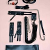Fantazi Kırbaç Kelepçe Set, 6lı Set, Ayak - El Kelepçesi, Maske, Ağız Topu - APFT1308