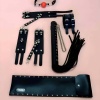 Fantazi Kırbaç Takım 4lü Set, El - Ayak Kelepçesi, Kırbaç, Ağız Topu - APFT1306