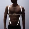 Reflektörlü (Karanlıkta Parlayan) Göğüs Harness, Erkek Pantolon Askısı, Reflektörlü Clubwear - APFTM160