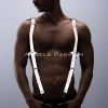 Karanlıkta Parlayan - Reflektörlü Pantolon Askısı, Erkek Göğüs Harness - Reflektörlü Clubwear - APFTM135