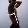 Karanlıkta Parlayan - Reflektörlü Pantolon Askısı, Erkek Göğüs Harness - Reflektörlü Clubwear - APFTM135