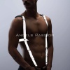 Karanlıkta Parlayan - Reflektörlü Pantolon Askısı, Erkek Göğüs Harness - Reflektörlü Clubwear - APFTM135