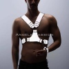 Karanlıkta Parlayan - Reflektörlü Erkek Harness, Kelepçeli Göğüs Harness Takım - APFTM121