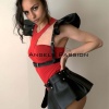 Deri Elbise, Deri Takım Harness Elbise, Dansçı Elbisesi, Seksi Dansçı Kostüm APFT1001
